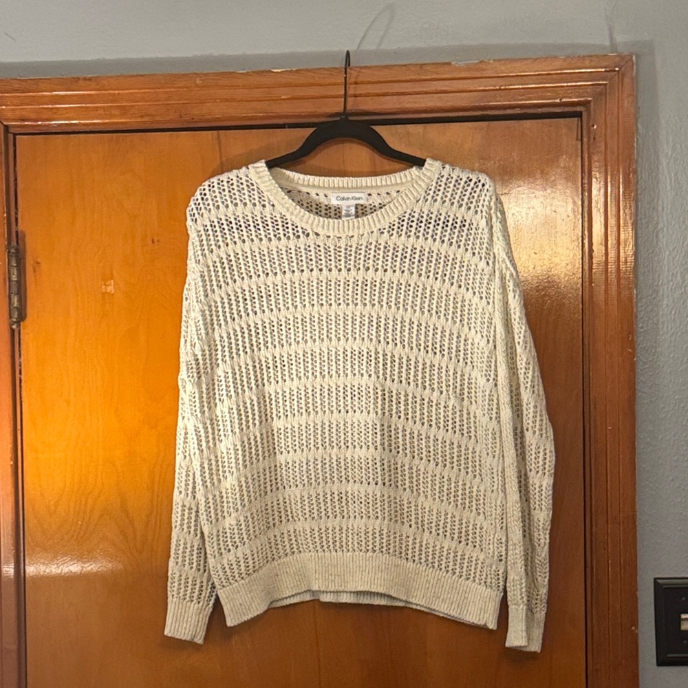 Calvin Klein Cream Knit Sweater